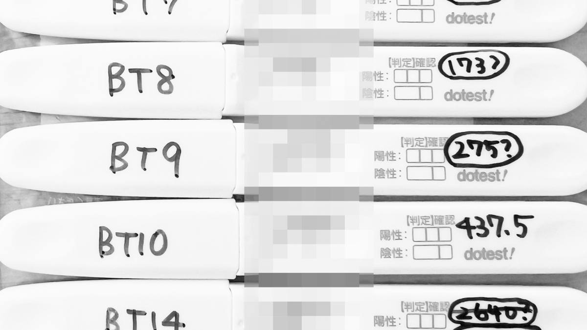 【ブログで報告】フライング検査の結果！HCGいくつで線は濃くなる？逆転現象は？